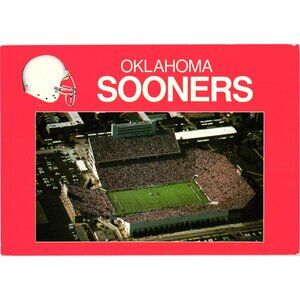 Oklahoma Sooners Stadium Postcard Storer Cards 1988 Aerial View Printed Hong Kon